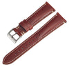 Vintage Double Stitched Calf Leather Strap 20 / 22 - Red