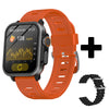 BEARSCOME VEE Blood Glucose ECG/EKG Blood Oxygen Sleep Monitoring Music SmartWatch - VEE Orange Silicone