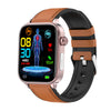 Bearscome Pro 6 ECG blood glucose Intelligent micro-physical examination Stress monitoring Smartwatch - Brown Leather