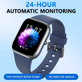 BEARSCOME BCY9Pro Blood Pressure Heart Rate Blood oxygen Blood Sugar Monitoring Bluetooth Talk Play Music Health Waterproof Smartwatch