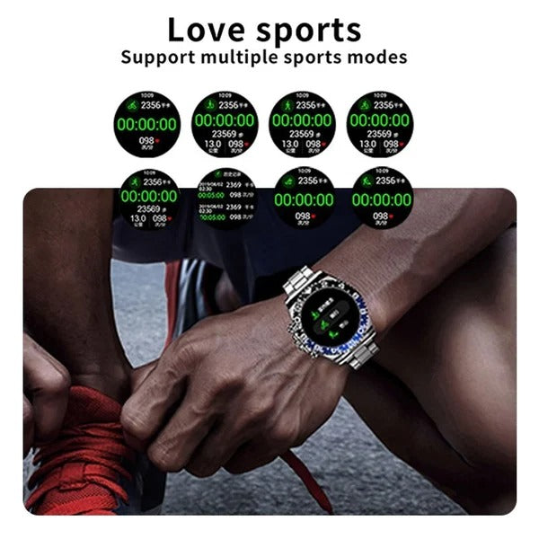 Bearscome Bluetooth Call Heart Rate Blood Pressure Detection Casual Smartwatch FOR 2024